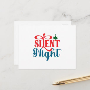 Silent Night Christmas Postcard