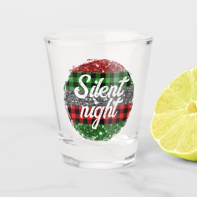 Silent Night Custom Christmas Shot Glass - Barware (Front)