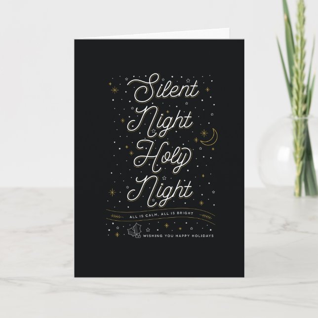 Silent Night  /  Folded Christmas Card (Front)