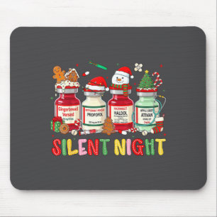 Silent Night Funny Nurse Christmas Design  Mouse Mat