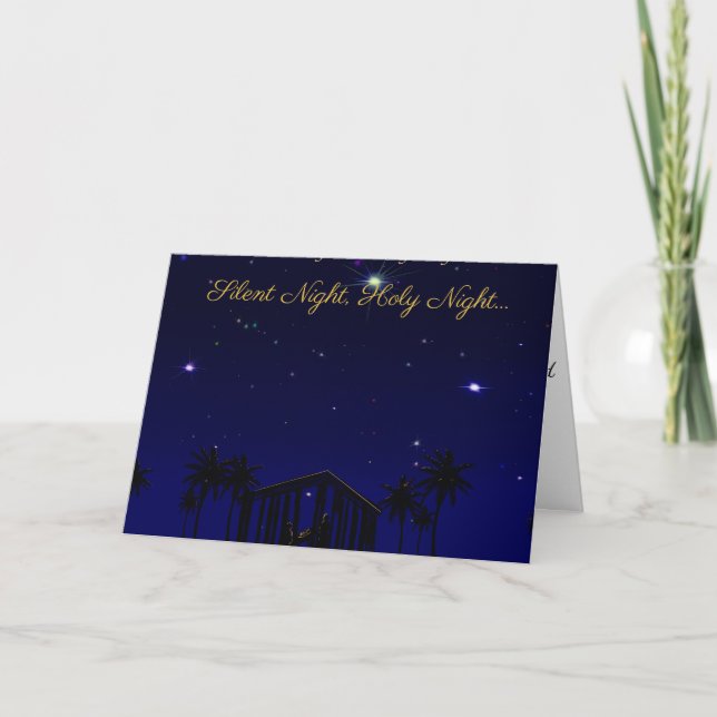 Silent night holiday card (Front)