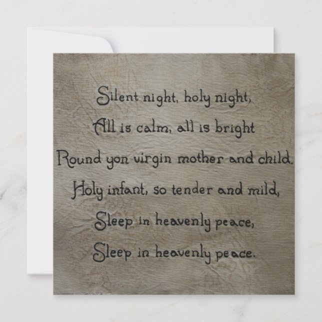 Silent Night Holiday Card (Front)
