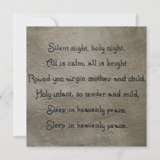 Silent Night Holiday Card
