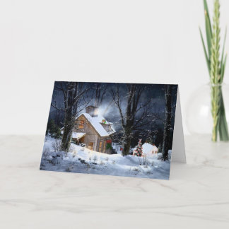 Silent night holiday card