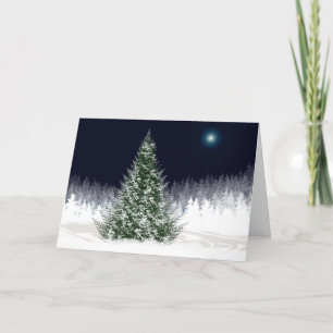 Silent Night Holiday Card Christmas Xmas