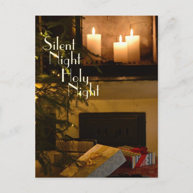 "Silent Night Holy Night" Beloved Christmas Carol Holiday Postcard (Front)