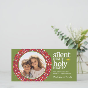 Silent Night, Holy Night Christian Christmas Holiday Card