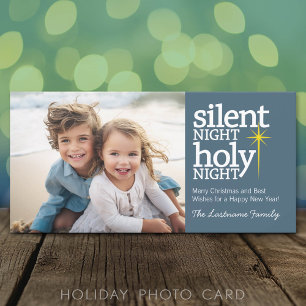 Silent Night, Holy Night Christian Christmas Holiday Card