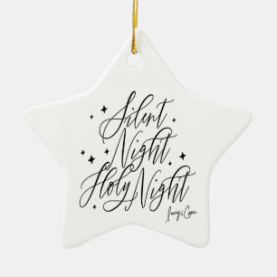 Silent Night Holy Night Christmas Star Ornament