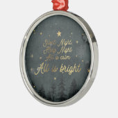 SILENT NIGHT HOLY NIGHT Circle Ornament (Left)