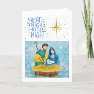 Silent Night, Holy Night - Greetings - Christmas  Holiday Card