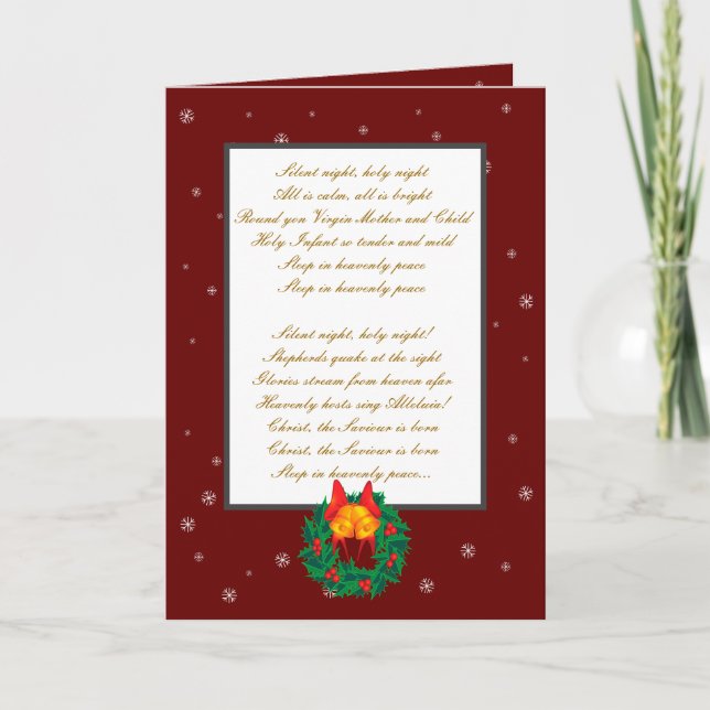 Silent night,holy night holiday card (Front)