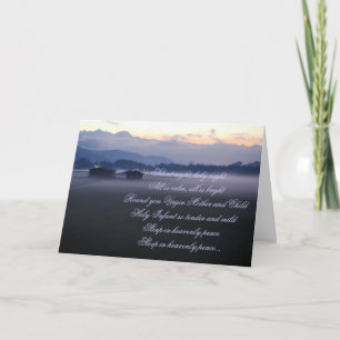 Silent night, holy night holiday card