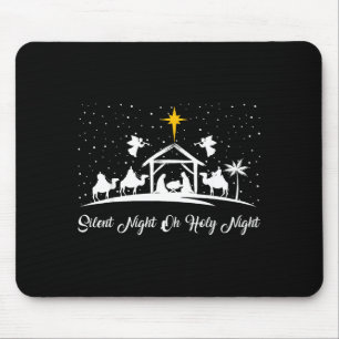 Silent Night Holy Night Nativity Scene Christian C Mouse Mat