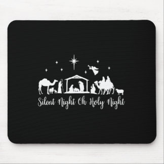 Silent Night Holy Night Nativity Scene Religious C Mouse Mat