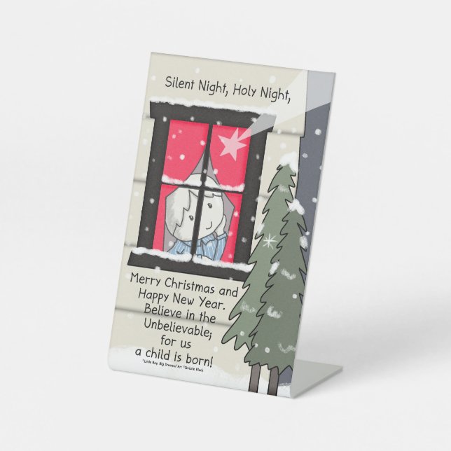 Silent Night, Holy Night Pedestal Sign (Front)