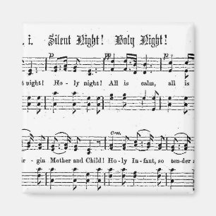 SILENT NIGHT HOLY NIGHT SHEET MUSIC CHRISTMAS SONG MAGNET