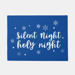 Silent Night Holy Night Snowflakes Doormat