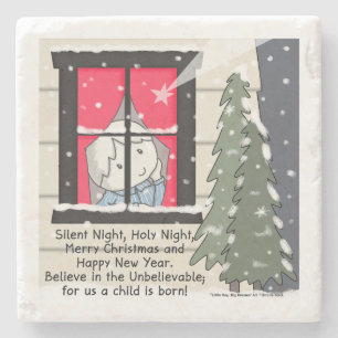 Silent Night, Holy Night Stone Coaster