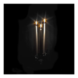 Silent Night Holy Night Trinity Candle Poster