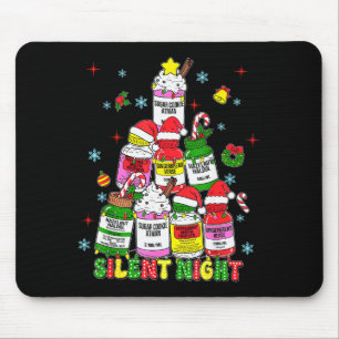 Silent Night Icu Nurse Christmas Funny Merry Chris Mouse Mat