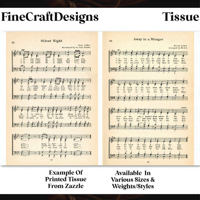 Silent Night & Manager Sheet Music DU9 Decoupage (Creator Uploaded)