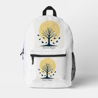 Silent Night Moonlight Tree Backpack