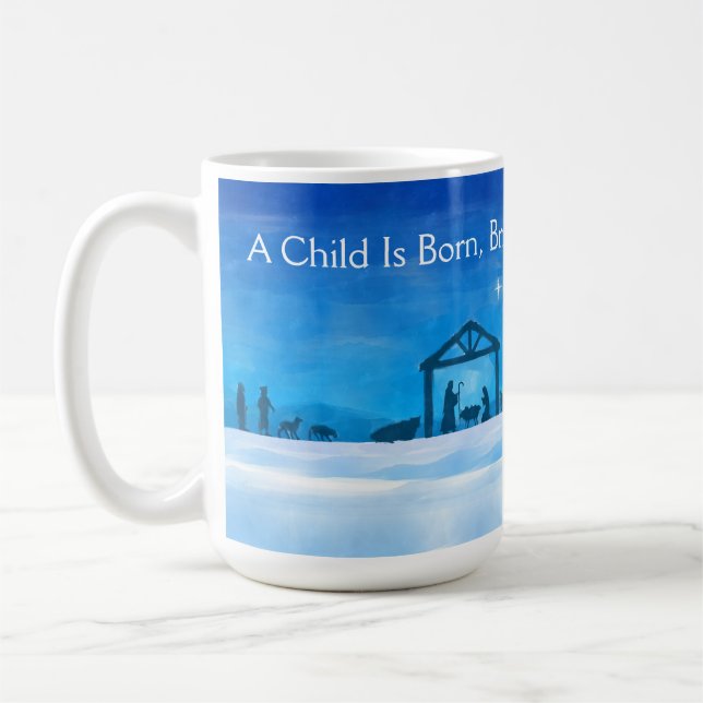 Silent Night Nativity Scene Mug  (Left)