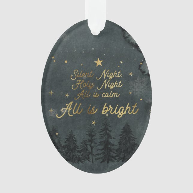 Silent Night Oval Ornament (Front)