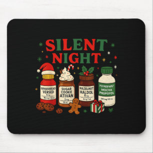 Silent Night Profol Icu Nurse Funny Christmas Medi Mouse Mat
