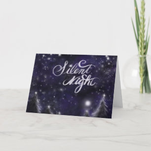 Silent Night - romantic Holiday snow scene Card