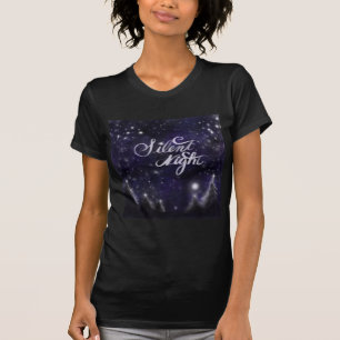 Silent Night - romantic Holiday snow scene T-Shirt