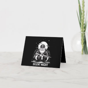Silent Night Santa Christmas Military Veteran Card