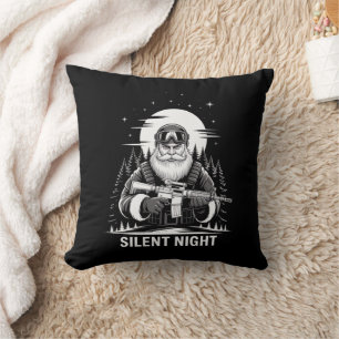 Silent Night Santa Christmas Military Veteran  Cushion