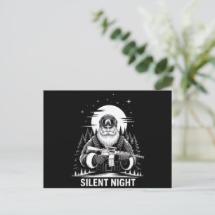 Silent Night Santa Christmas Military Veteran Holiday Postcard
