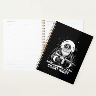 Silent Night Santa Christmas Military Veteran  Planner
