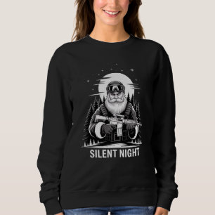 Silent Night Santa Christmas Military Veteran Sweatshirt
