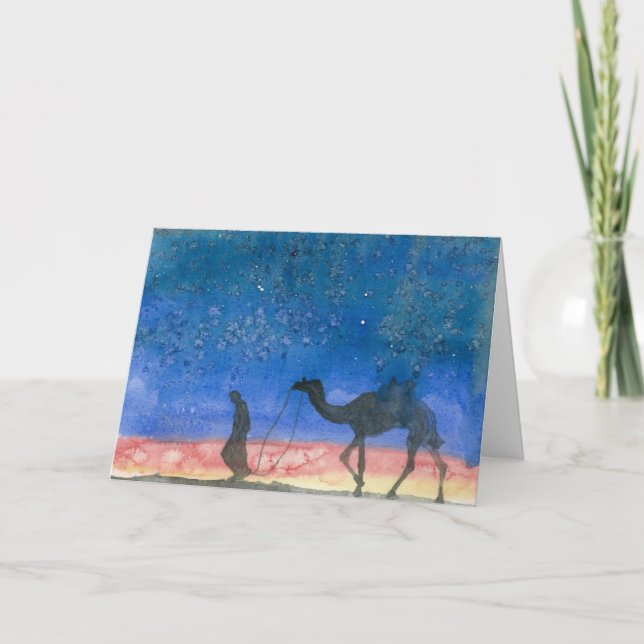 Silent Night Shepherd Holiday Card (Front)