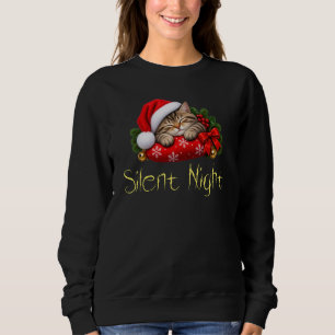 Silent Night, Sleeping Cats Sweatshirt