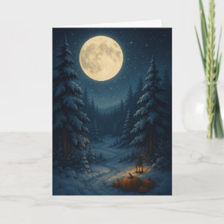 Silent Night Under the Moon – Cosy Christmas Card