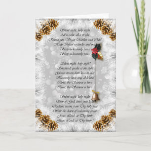 Silent night verse holiday card