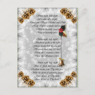 Silent night verse postcard