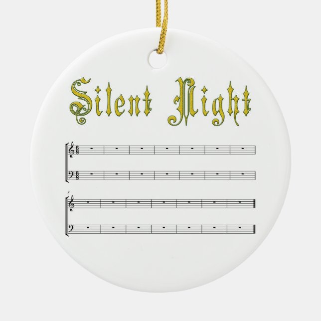 Silent night white ornament (Front)