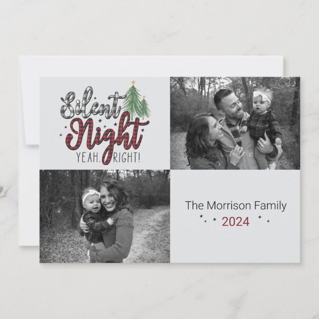 Silent Night Yeah Right! Holiday Card (Front)