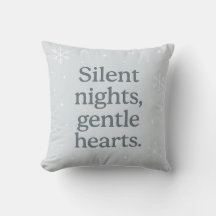 Silent nights, gentle hearts – Christmas Pillow