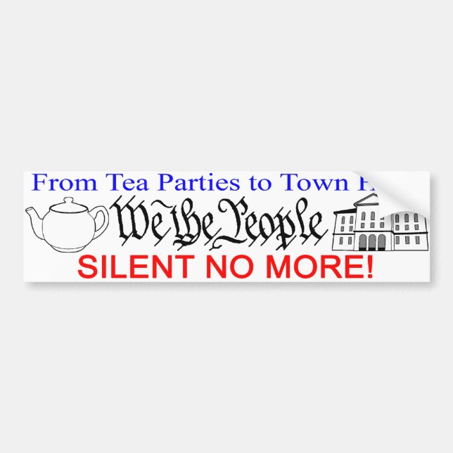 Silent No More! bumper sticker (Front)