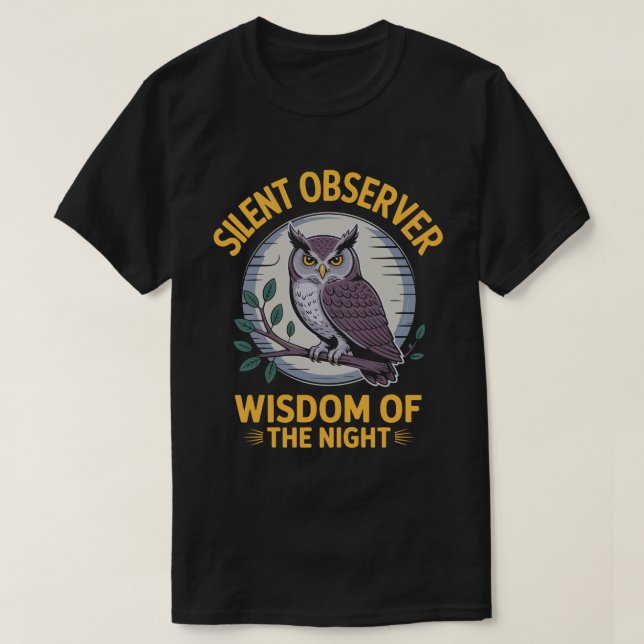 Silent Observer Owl Tee (Design Front)
