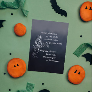 Silent phantoms of the night - Vintage Halloween Holiday Card
