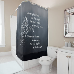 Silent phantoms of the night - Vintage Halloween Shower Curtain