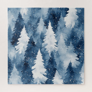 Silent Pines Winter Forest Jigsaw Puzzle